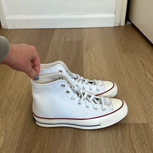 Brand new white Converse high tops